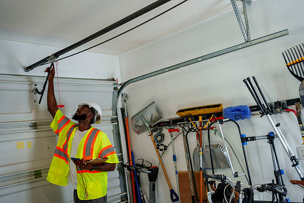 Professional Garage Door Panel Replacement technician working in Atlantic City, NJ